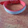 Red Pet Collar with Diamante Stones for Sale Image 3