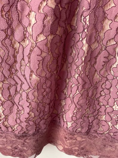 Little Mistress mauve lace dress size 8