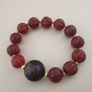 Vintage Melon Shape Carnelian Agate & Etched Carnelian Bracelet Image 6