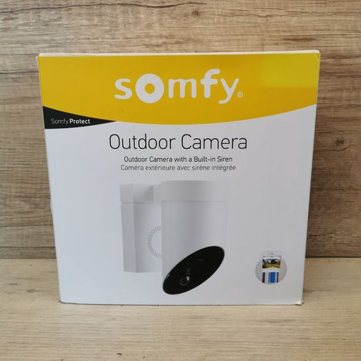 Somfy Outdoor HD Home Security Camera, Smart Device with Integrated App and Simple Installation, White
