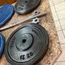 100kg Lifetime Gym Metal Weights Set And 7kg Solid Steel Barbell! Image 2