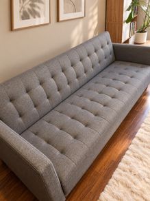 3-Seater Fabric Sofa Grey