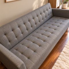 3-Seater Fabric Sofa Grey
