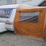 Vintage retro caravan awning. Cotton canvas Image 4
