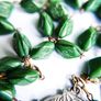 Vintage Irish Celtic Green Shamrock Rosary Beads ERIN Image 3