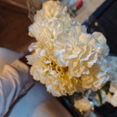 Cream carnation bundle X4 wholesale artificial flowers