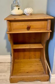 wood bedside locker