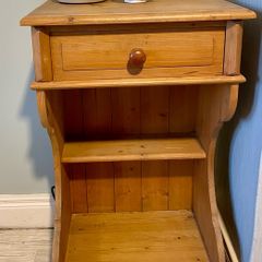 wood bedside locker