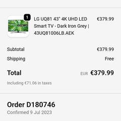 Lg  4k 43' Led  Tv