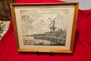 Hand Drawn Charcoal Copy of Jacob van Ruisdael  - Mill at Wijk  -  Framed ,  Glazed