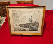 Hand Drawn Charcoal Copy of Jacob van Ruisdael  - Mill at Wijk  -  Framed ,  Glazed