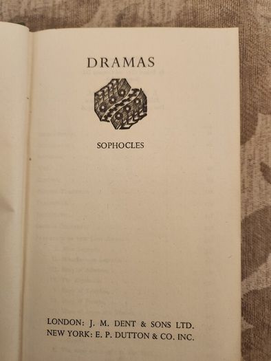 The Dreams of Sophocles. Translated By Sir George Young . 1947 Everysman Library. Hardback In Good Condition.