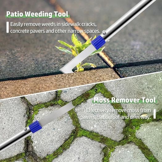 3 in 1 Patio Weed Remover Tool with adjustable Handle