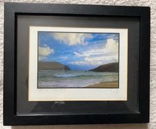 Framed and signed and embossed Original art print  of Clogher Head on the Dingle Penisuala in County Kerry Ireland