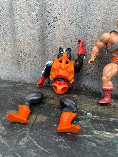 Vintage Masters of the Universe, He-man, Prince Adam, Stinker, Grizzlor, Whiplash, Mossman, c1980s