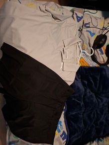 golf shorts and tshirt