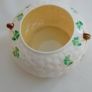 Belleek Ireland Shamrock Sugar Bowl Image 3