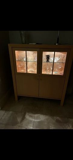 Scovby maple display cabinet