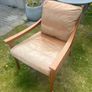 Leather wood Armchair Image 4