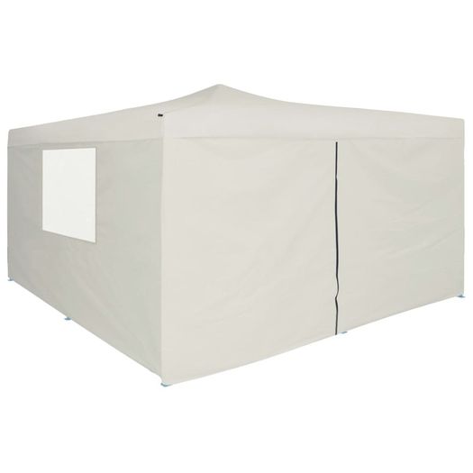 Folding Gazebo with 4 Sidewalls Cream