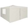 Folding Gazebo with 4 Sidewalls Cream Image 2