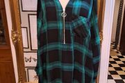 Yours green and black top