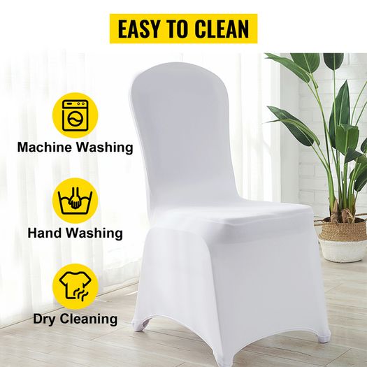 50 Pcs Wedding Chair Covers Stretch Spandex Covers for Restaurant Hotel Banquet Chair Covers Universal Dining Party