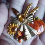 Vintage  Brooch Guardian Angel Flowers Harvest KENNETH COLE Image 2