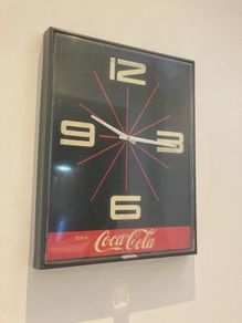 Coca Cola American Clock Rare 80's 95.x 44.5 cm