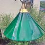 Green glass lampshades x2 Image 4