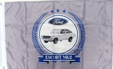 White Ford Escort Mk2 Flag.