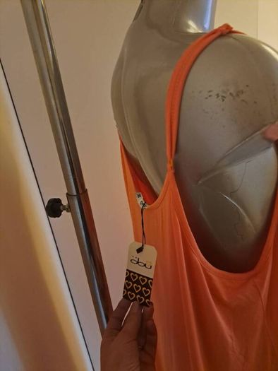BNWT Obu orange mandarina strappy midi summer dress size XXL UK 20/22 EU48/50 Postage included