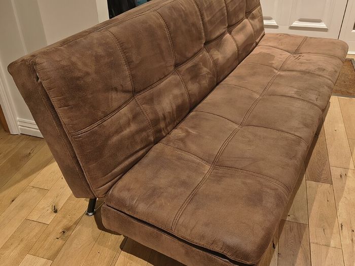 Brown clic-clac sofa bed