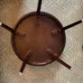 Unique Unusual Solid Wooden round coffee table with crackle glaze top Image 8