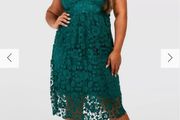 Plus Crotchet Lace Midi Dress Uk 18 (nwt)