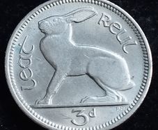 Ireland - 1967 - 3 Pence - Hare - AU - KM.12a - [#2049]