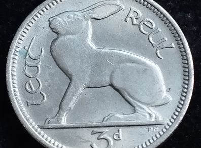 Ireland - 1967 - 3 Pence - Hare - AU - KM.12a - [#2049]