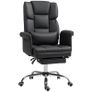 Ergonomic Office Chair, Height-Adjustable 48-56 cm, Reclining Backrest, Footrest, Black Image 6