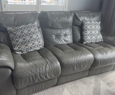 3 seater recliner leather sofa