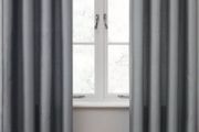 silver grey eyelet curtains