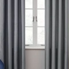 silver grey eyelet curtains