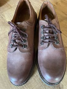Clark's steel toe cap brown leather shoes