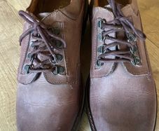 Clark's steel toe cap brown leather shoes