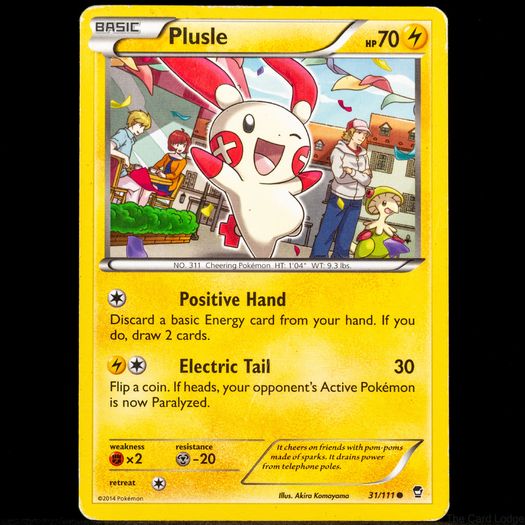 Plusle 31/111 Common XY Furious Fists Pokemon Card