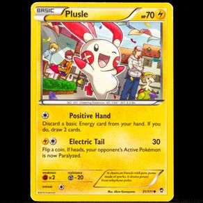 Plusle 31/111 Common XY Furious Fists Pokemon Card