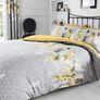 Premium Printed Bedding Sets Double Size, Feather Duvet Quilt Cover, Cotton Blend Bed Covers, Grey MULTIPLE COLOURS/SIZES AVAILABLE (FREE POSTAGE) Image 4