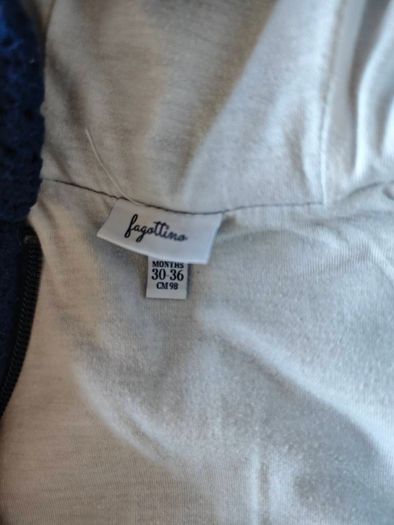 OVS Fagottino Baby Teddy Jacket 30-36 Months Navy Blue Borg Hooded