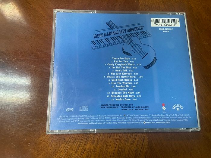 10,000 Maniacs MTV Unplugged CD