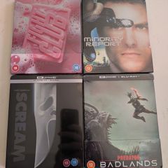 Sealed 4K Blu Ray Steelbook Lot Predator Badlands Minority Report Scream Fight Club
