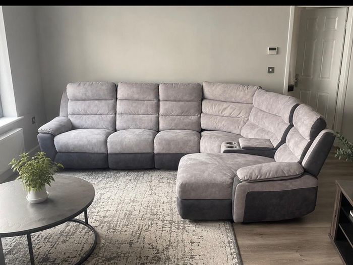 Grey Recliner corner sofa